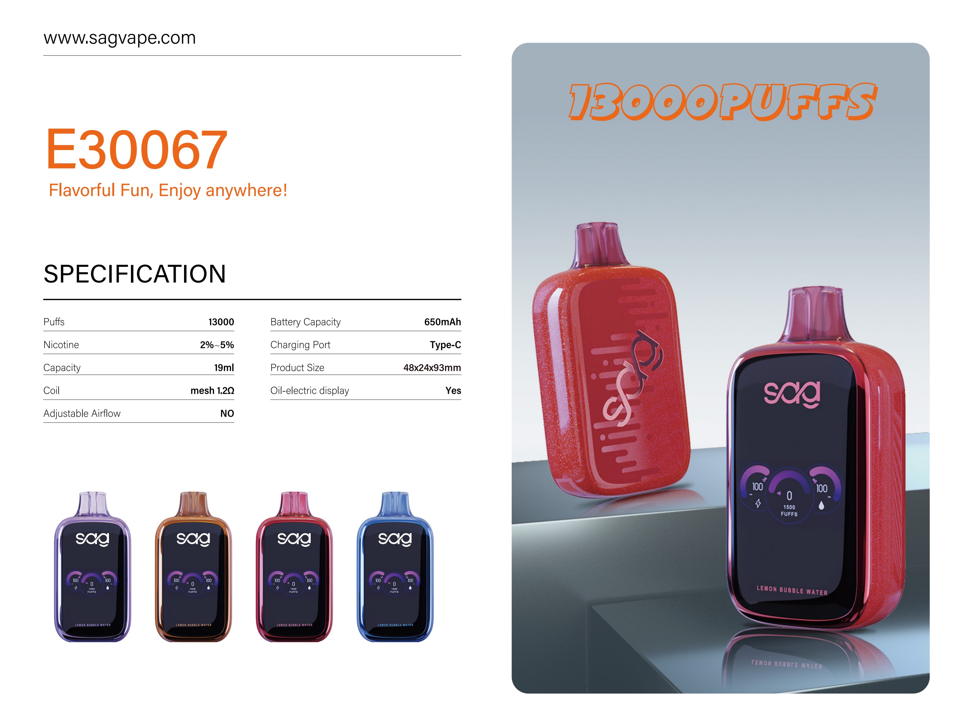 SAG E30067 product photo